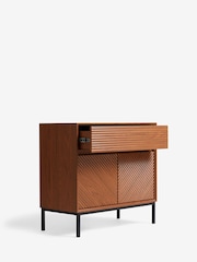 Dark Marlow Oak Effect Small Sideboard - Image 10 of 13