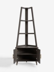Dark Grey Ezra Oak Effect Corner Shelf - Image 5 of 9
