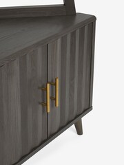 Dark Grey Ezra Oak Effect Corner Shelf - Image 7 of 9