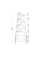 Dark Grey Ezra Oak Effect Corner Shelf - Image 9 of 9