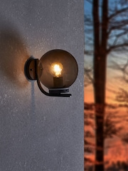 Eglo black Taverna Transparent Globe Outdoor Wall Light - Image 1 of 5