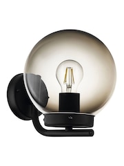 Eglo black Taverna Transparent Globe Outdoor Wall Light - Image 2 of 5