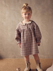 Beige Check Lace Collar Dress (3mths-8yrs) - Image 1 of 6