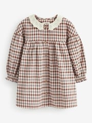 Beige Check Lace Collar Dress (3mths-8yrs) - Image 5 of 6