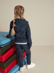 Navy Blue Zip Through Hoodie And Joggers School Sports Set (3-16yrs) - Image 4 of 7