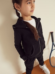 Black Zip Through Hoodie And Joggers School Sports Set (3-16yrs) - Image 2 of 7