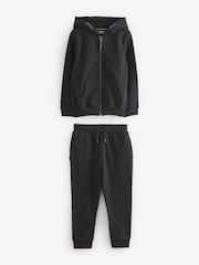 Black Zip Through Hoodie And Joggers School Sports Set (3-16yrs) - Image 4 of 7