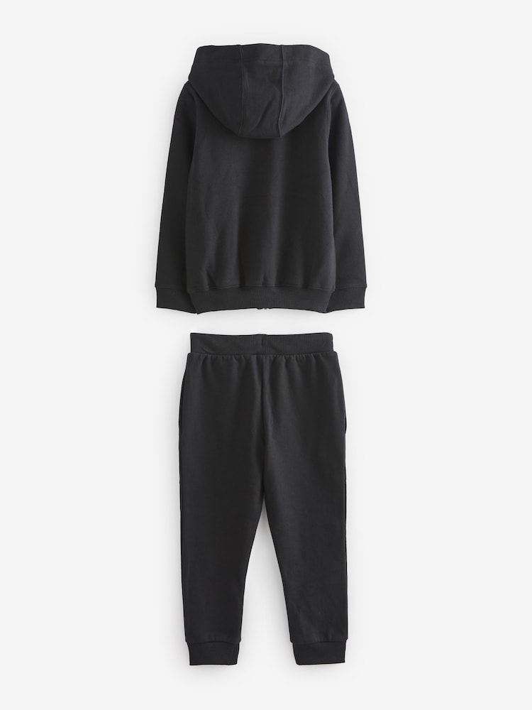 Black Zip Through Hoodie And Joggers School Sports Set (3-16yrs) - Image 5 of 7