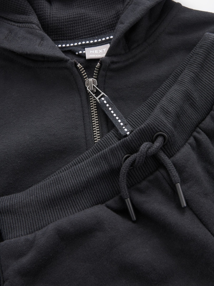Black Zip Through Hoodie And Joggers School Sports Set (3-16yrs) - Image 7 of 7