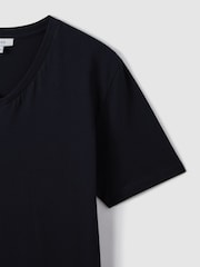 Reiss Navy Dayton Cotton V-Neck T-Shirt - Image 5 of 7