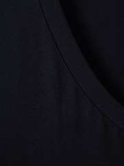 Reiss Navy Dayton Cotton V-Neck T-Shirt - Image 6 of 7