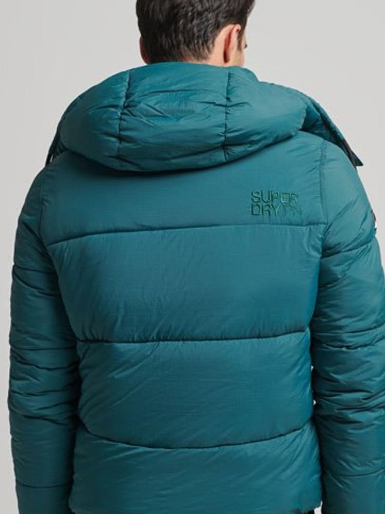 Superdry Green Touchline Short Padded Jacket - Image 2 of 6