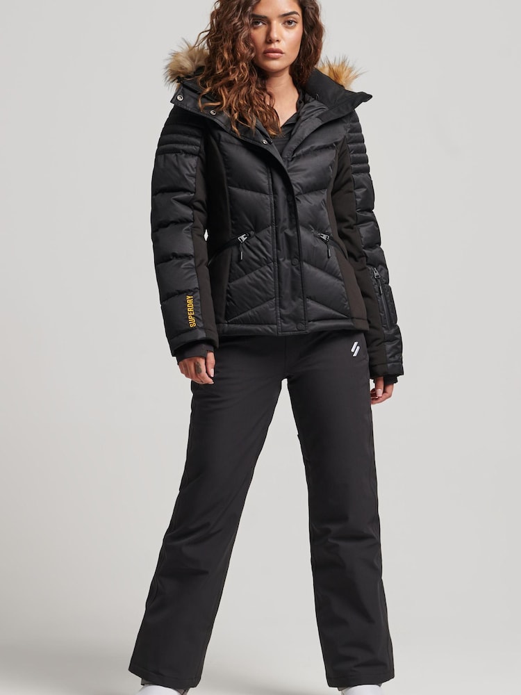 Superdry Black Sport Snow Luxe Puffer Jacket - Image 2 of 4