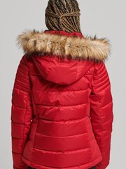 Superdry Red Sport Snow Luxe Puffer Jacket - Image 2 of 8