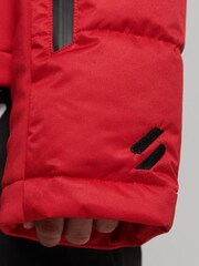 Superdry Red Sport Snow Luxe Puffer Jacket - Image 6 of 8