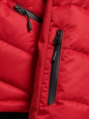 Superdry Red Sport Snow Luxe Puffer Jacket - Image 7 of 8