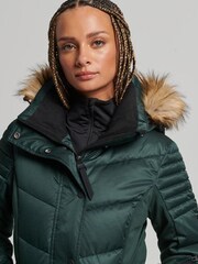 Superdry Green Sport Snow Luxe Puffer Jacket - Image 3 of 6