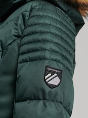 Superdry Green Sport Snow Luxe Puffer Jacket - Image 4 of 6