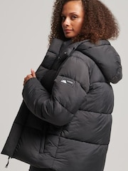 Superdry Black Hooded Ripstop Puffer Jacket - Image 2 of 5