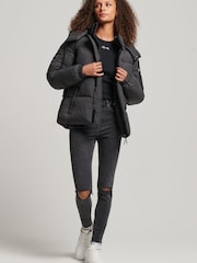 Superdry Black Hooded Ripstop Puffer Jacket - Image 3 of 5