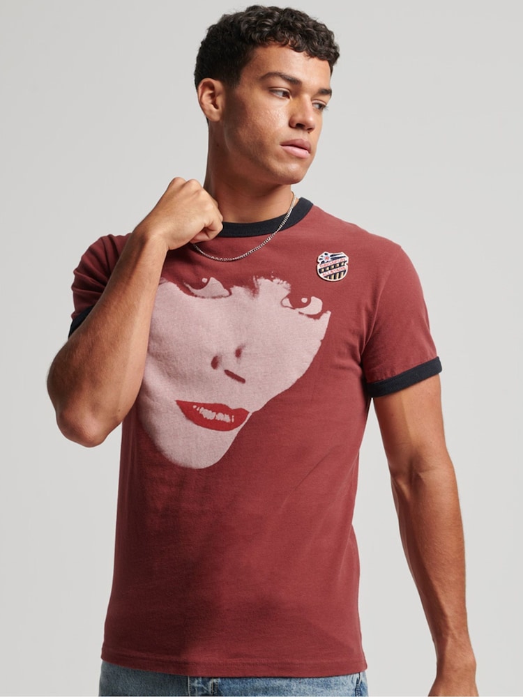 Superdry Ringspun Allstars KB 100% Cotton Graphic T-Shirt - Image 1 of 4