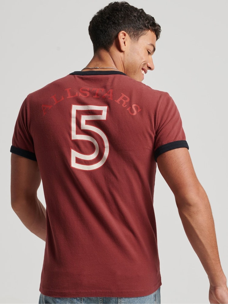 Superdry Ringspun Allstars KB 100% Cotton Graphic T-Shirt - Image 2 of 4