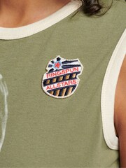 Superdry Green 100% Cotton Ringspun Allstars Vintage Re-Issue Vest Top - Image 4 of 4