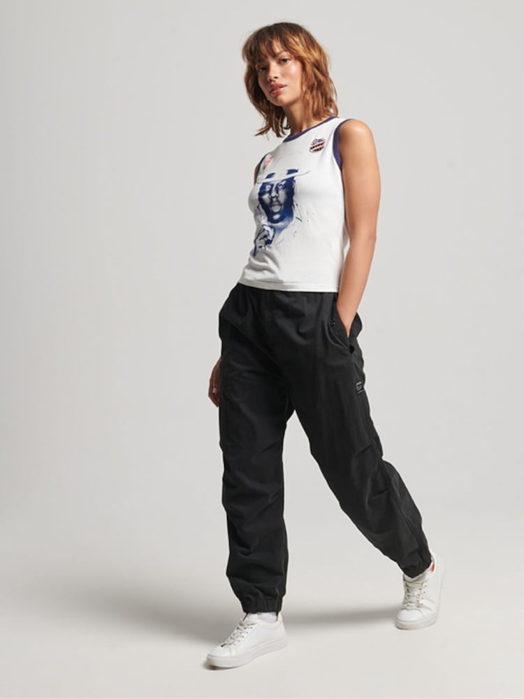 Superdry Cream 100% Cotton Ringspun Allstars BG Graphic Vest - Image 3 of 4