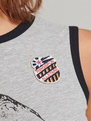 Superdry Grey 100% Cotton Ringspun Allstars TP Graphic Vest - Image 4 of 4