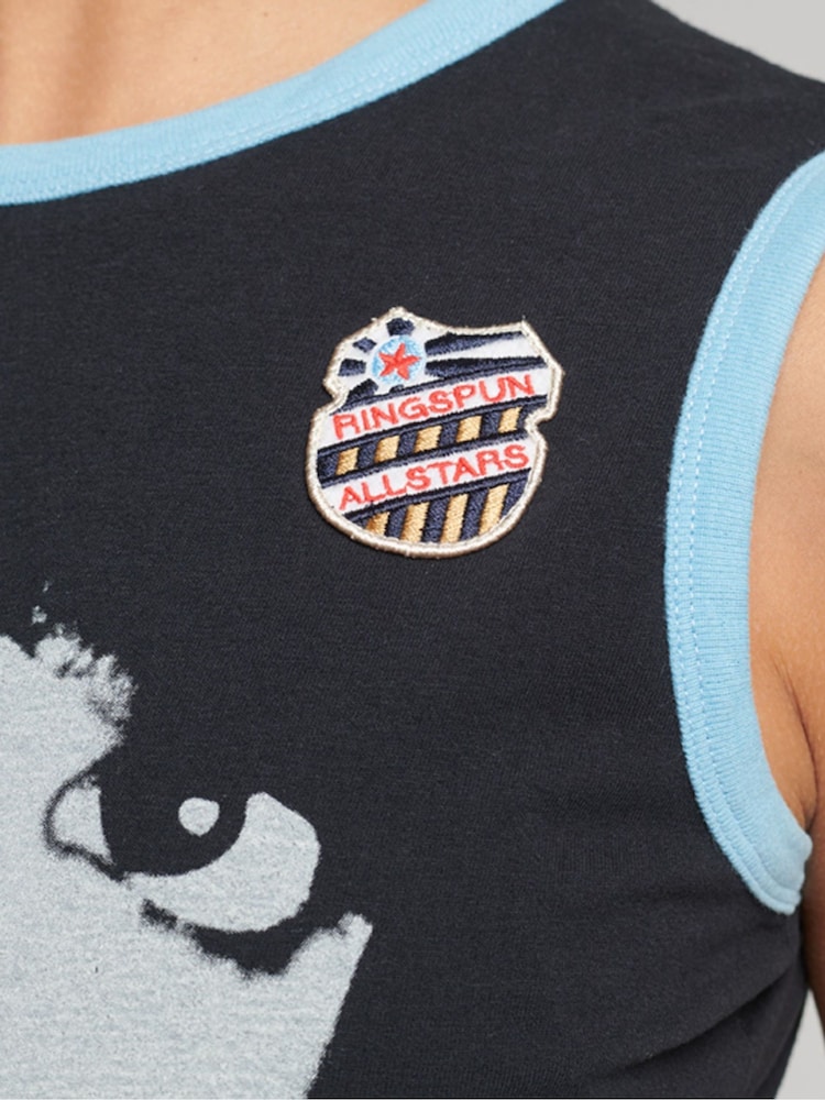 Superdry Black 100% Cotton Ringspun Allstars KB Graphic Vest - Image 4 of 4
