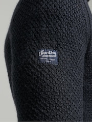Superdry Dark Blue Vintage Jacob Henley Jumper - Image 5 of 7