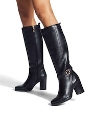 Черный - Высокие сапоги до колена с пряжками Carvela - Image 1 of 4