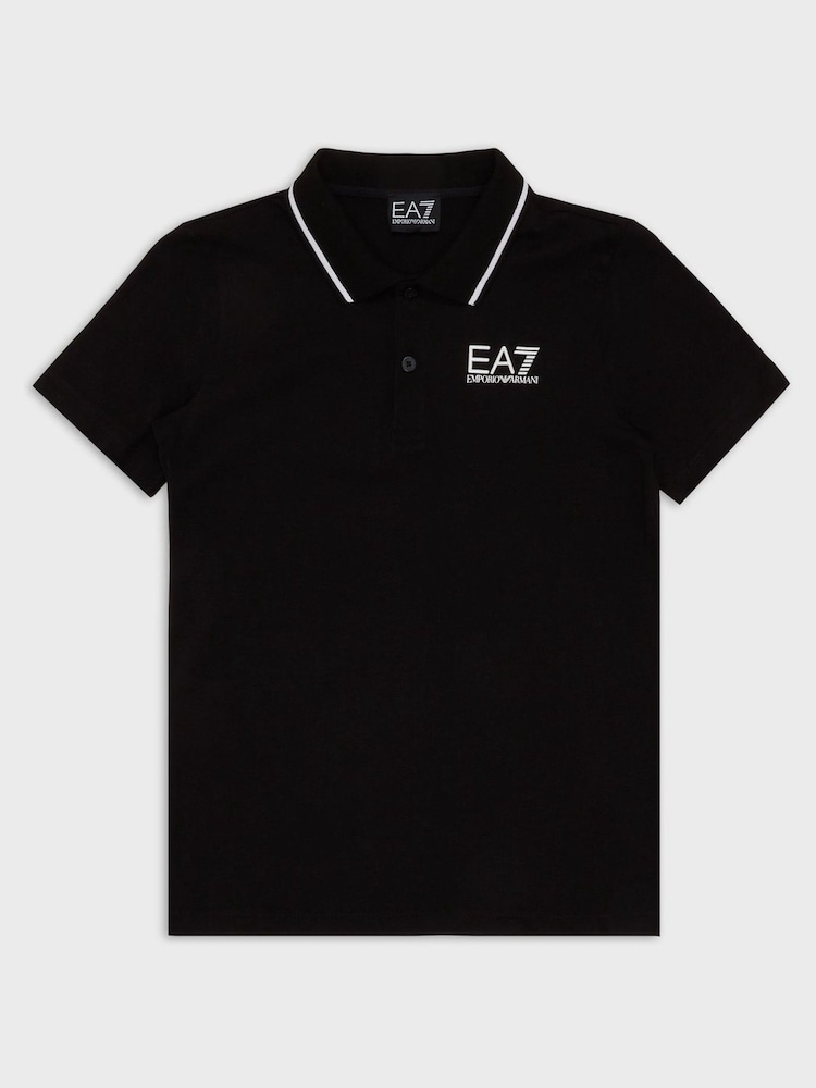 Emporio Armani EA7 Boys 100% Cotton Core ID Polo Shirt - Image 1 of 3