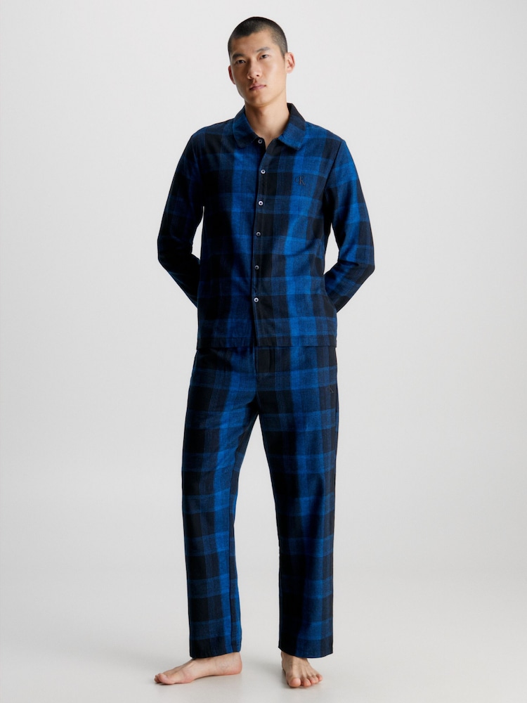 Calvin Klein Black Pure Flannel Lounge 100% Cotton Shirt - Image 2 of 5