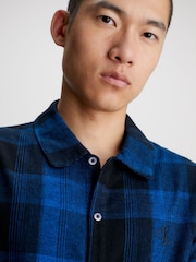 Calvin Klein Black Pure Flannel Lounge 100% Cotton Shirt - Image 3 of 5
