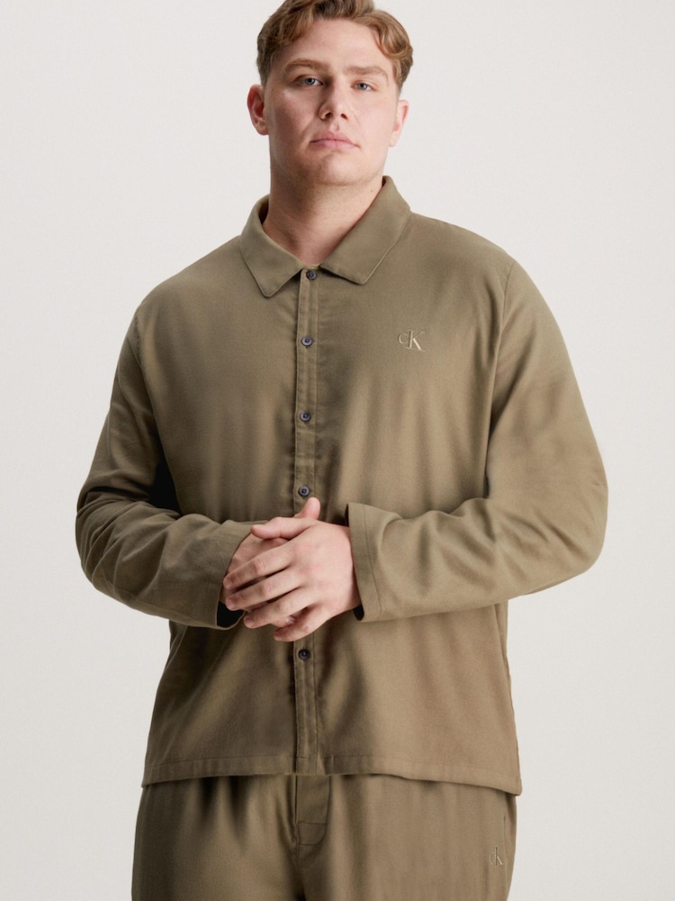 Calvin Klein Pure Flannel Lounge Shirt - Image 1 of 5