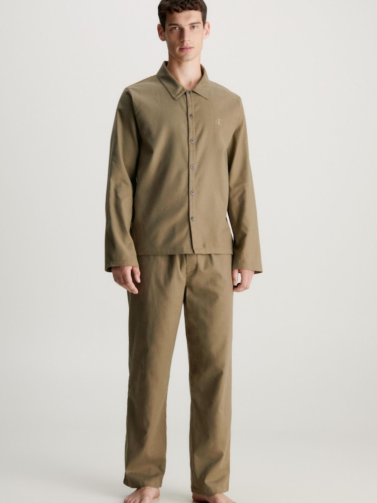 Calvin Klein Pure Flannel Lounge Shirt - Image 2 of 5