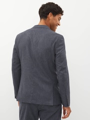 Donkerblauw - Standaard - Slim Fit Wool Donegal Suit Jacket - Image 2 of 10