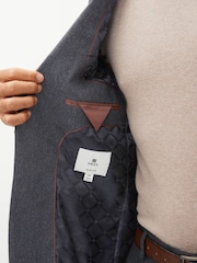 Donkerblauw - Standaard - Slim Fit Wool Donegal Suit Jacket - Image 4 of 10