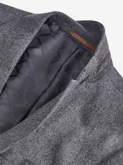 Donkerblauw - Standaard - Slim Fit Wool Donegal Suit Jacket - Image 8 of 10