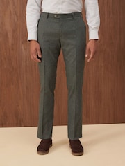Green Slim Wool Blend Donegal Suit: Trousers - Image 1 of 9