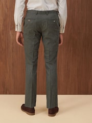 Green Slim Wool Blend Donegal Suit: Trousers - Image 3 of 9