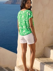 Roman Green Abstract Print Stretch T-Shirt - Image 3 of 4