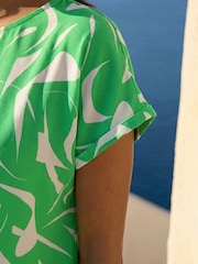 Roman Green Abstract Print Stretch T-Shirt - Image 4 of 4