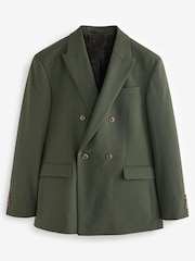 Green EDIT Relaxed Fit Double Breasted Suit Jacket - Image 6 of 11