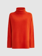 Reiss Orange Edina Relaxed Wool-Cashmere Blend Roll Neck Jumper - Image 2 of 5