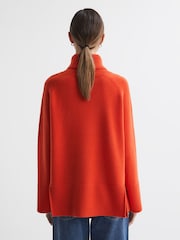 Reiss Orange Edina Relaxed Wool-Cashmere Blend Roll Neck Jumper - Image 4 of 5