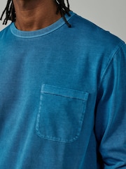 Aubin Blue George Long Sleeve T-Shirt - Image 3 of 4