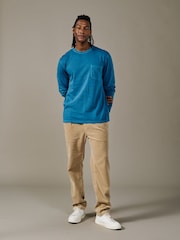 Aubin Blue George Long Sleeve T-Shirt - Image 4 of 4