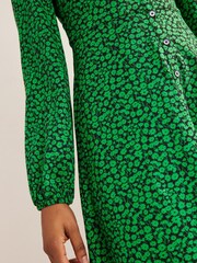 Boden Green Button Front Jersey Mini Dress - Image 5 of 6
